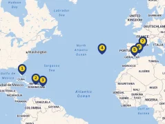 Mapa plavby