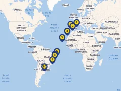 Mapa plavby