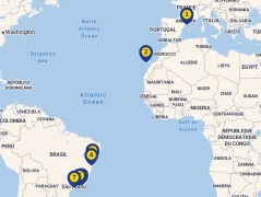 Mapa plavby