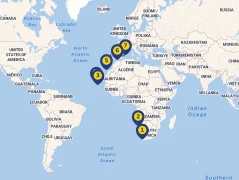 Mapa plavby