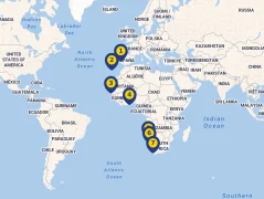 Mapa plavby