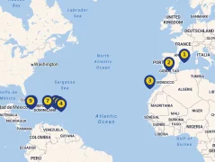Mapa plavby